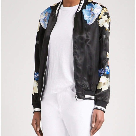3.1 Phillip Lim Jackets & Blazers - 3.1 Phillip Lim Satin Embroidered Bomber Jacket